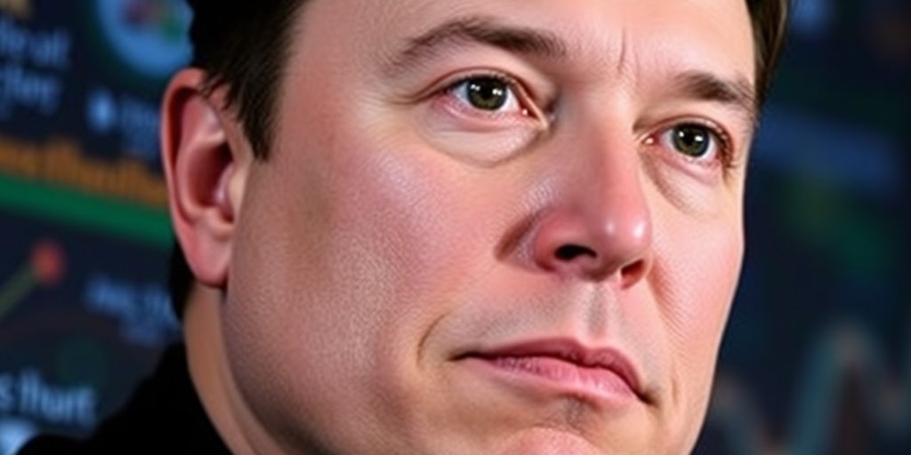 Elon Musk looking contemplative amid business challenges.