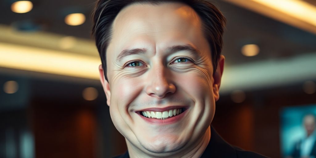 Portrait of Elon Musk in a luxury setting.