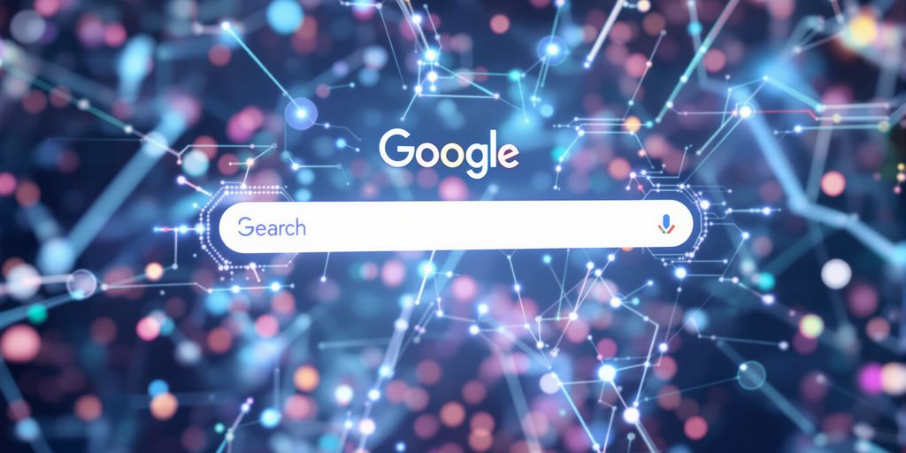 Google AI search results page with chatbot.