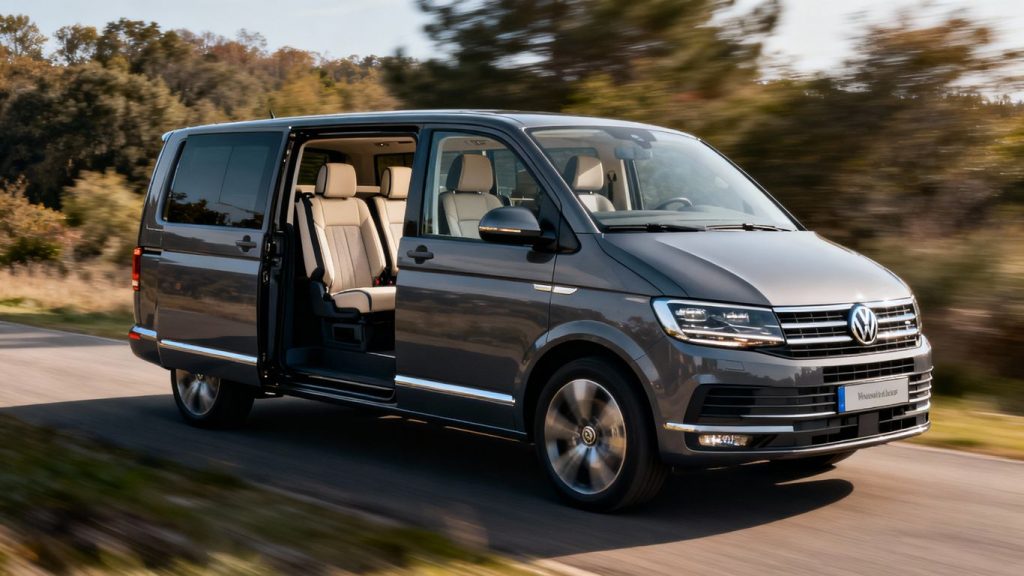 Volkswagen Multivan MPV exterior and interior view.