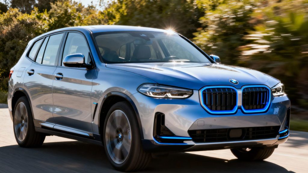 BMW iX3 electric SUV exterior view.